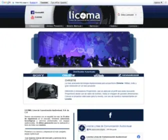 Licoma.com.mx(LICOMA I Nosotros ILinea de Comunicacion AudioVisual) Screenshot