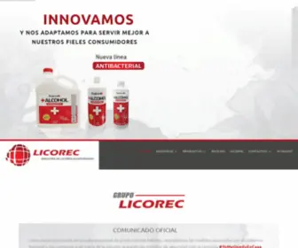 Licorec.com(Sitio en Mantenimiento) Screenshot