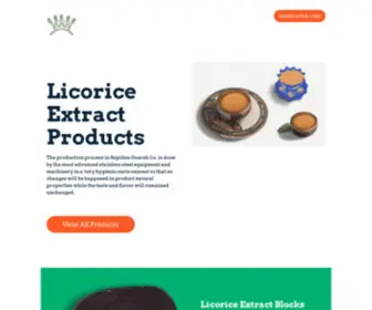 Licorice-Info.com(Licorice extract products) Screenshot