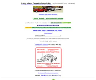 Licorvette.com(Long Island Corvette Supply) Screenshot
