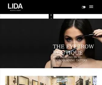 Lidabeautyandbrow.com(Lida Beauty & Brow) Screenshot