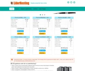 Liderhosting.net(Gazduire) Screenshot