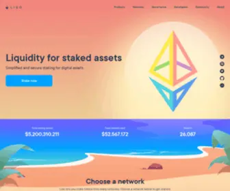 Lido.fi(Liquidity for staked assets) Screenshot