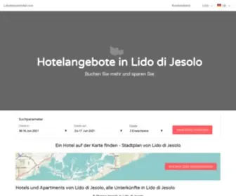 Lidodijesolohotel.com(Unterkünfte in Lido di Jesolo) Screenshot