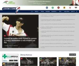 Lidom.com.do(LIDOM Liga de Beisbol Profesional de la Republica Dominicana) Screenshot