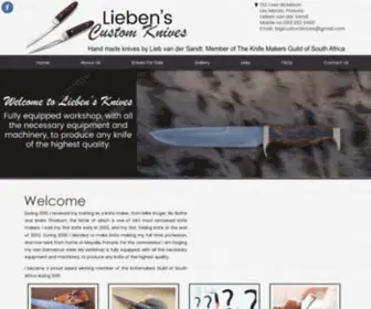 Liebensknives.co.za(Hunting Corporate Gifts Fixed Pocket Folding Damascus Knives Custom Pretori) Screenshot