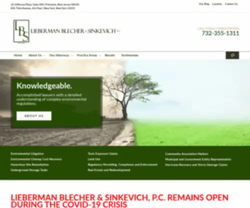 Liebermanblecher.com(Environmental Lawyers in New Jersey) Screenshot