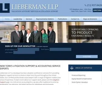 Liebermanllp.com(New York's Litigation Support & accounting Service experts) Screenshot