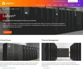 Liebert.com(Liebert Thermal and Power Systems) Screenshot
