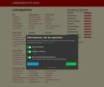 Liebesgedichtekurz.de(Liebesgedichte) Screenshot