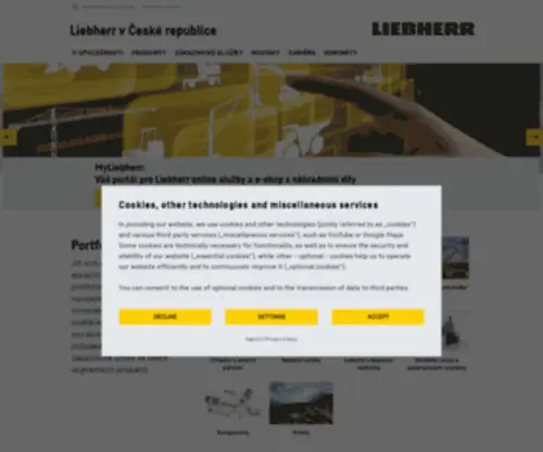 Liebherr.cz(Liebherr v České republice) Screenshot