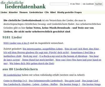 Liederdatenbank.de(Willkommen) Screenshot