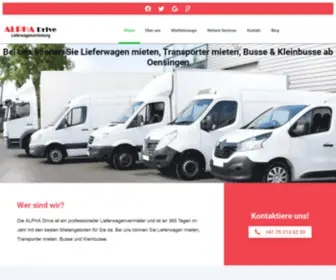 Lieferwagen-Mieten-SChweiz.ch(ALPHA Drive Lieferwagen Vermietung in der Schweiz) Screenshot