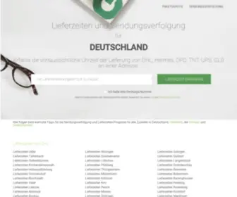Lieferzeiten.info(Lieferzeiten der Zusteller in Deutschland) Screenshot