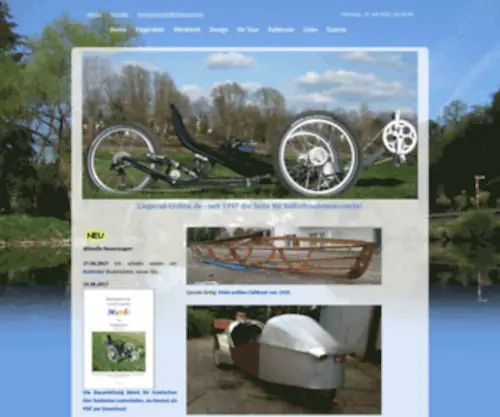 Liegerad-Online.de(Wolfgang Bion's Liegeradseiten) Screenshot