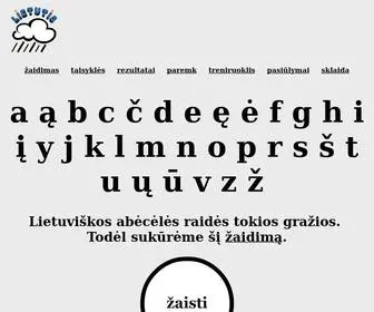 Lietutis.lt(Lietuviškos klaviatūros žaidimas treniruoklis) Screenshot