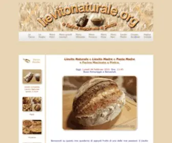 Lievitonaturale.org(Il sito sul Lievito Naturale o Lievito Madre una Guida completa) Screenshot