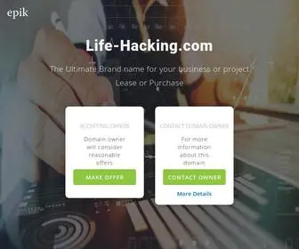 Life-Hacking.com(The rare domain name) Screenshot