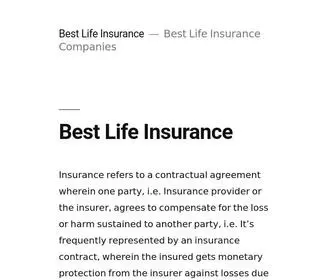 Life-Insurance.best(Best Life Insurance Companies) Screenshot