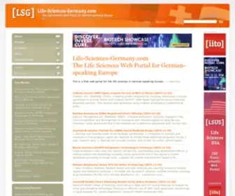 Life-Sciences-Germany.com(The Life Sciences Web Portal for German) Screenshot