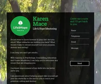 Lifeandhopementoring.com(Karen Mace) Screenshot