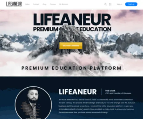 Lifeaneur.com(Home) Screenshot