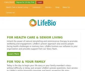 Lifebio.org(Biography, Life Review, and Reminiscence Therapy Service) Screenshot