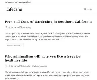 Lifecane.com(Learn about everything) Screenshot