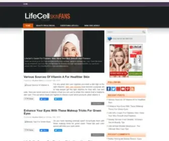 Lifecellskinfans.com(LifeCell Skin Fans) Screenshot