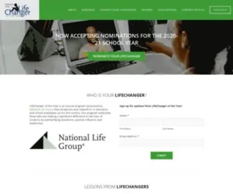 Lifechangeroftheyear.com(LifeChanger of the Year) Screenshot