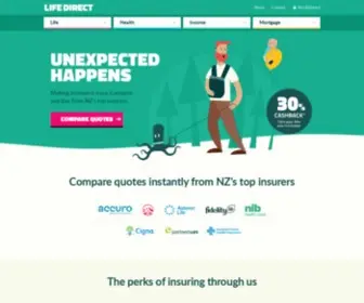 Lifedirect.co.nz(Compare Insurance) Screenshot