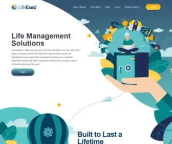 Lifeexec.com(Stay safe and keep your documents safer. LifeExec) Screenshot