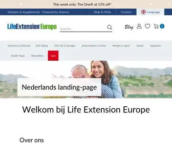 Lifeextensioneurope.co.uk(Nederlands landing) Screenshot