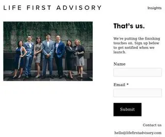Lifefirstadvisory.com(Life First Advisory) Screenshot