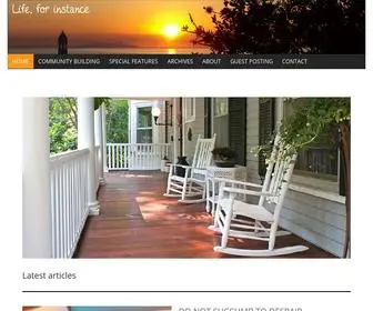 Lifeforinstance.com(Life, For Instance) Screenshot