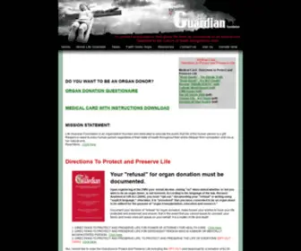 Lifeguardianfoundation.org(To Protect and Preserve Life) Screenshot