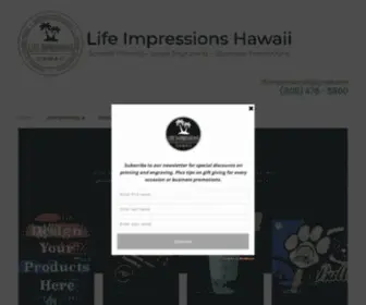 Lifeimpressionshi.com(Screen Printing) Screenshot