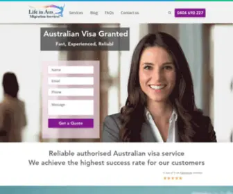 Lifeinaus.com(Migration Services) Screenshot