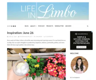 Lifeinlimbo.org(Thoughts on Building a Life You Love by Stephanie Pellett) Screenshot