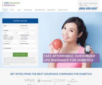 Lifeinsurancediabetics.com(Customized Life Insurance For Diabetics) Screenshot