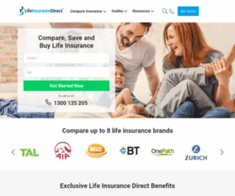 Lifeinsurancedirect.com.au(Compare Life Insurance Quotes Online) Screenshot