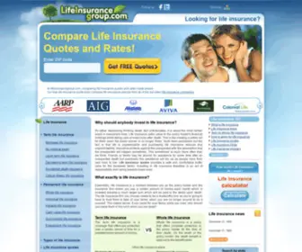 Lifeinsurancegroup.com(Life Insurance policies from TOP rated Companies) Screenshot