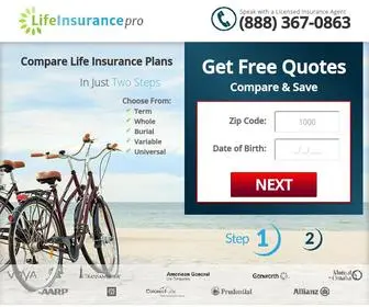 Lifeinsurancepro.org(Find & Compare Life Insurance Quotes in New Hampshire) Screenshot