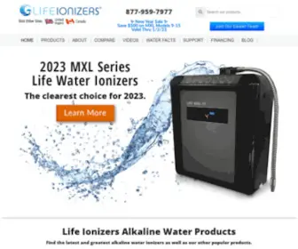 Lifeionizers.com(Superior Alkaline Ionized Mineral Water) Screenshot