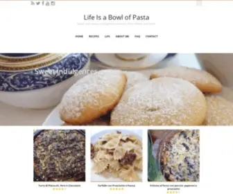 Lifeisabowlofpasta.com(Life Is a Bowl of Pasta) Screenshot