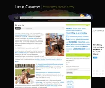 Lifeischemistry.com(Because everything around us) Screenshot