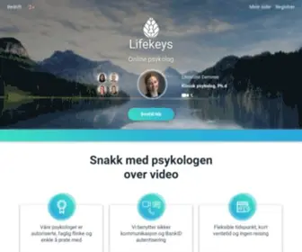 Lifekeys.no(Personalisert terapi innen fingertuppene) Screenshot