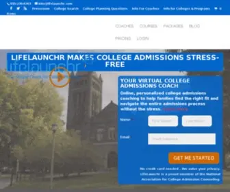 Lifelaunchr.com(Your College Admissions Coach) Screenshot