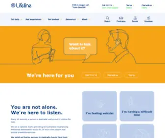 Lifeline.org.au(Lifeline AustraliaCrisis Support) Screenshot