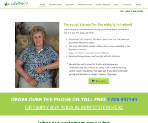 Lifeline24.ie(Personal Alarms for the Elderly) Screenshot